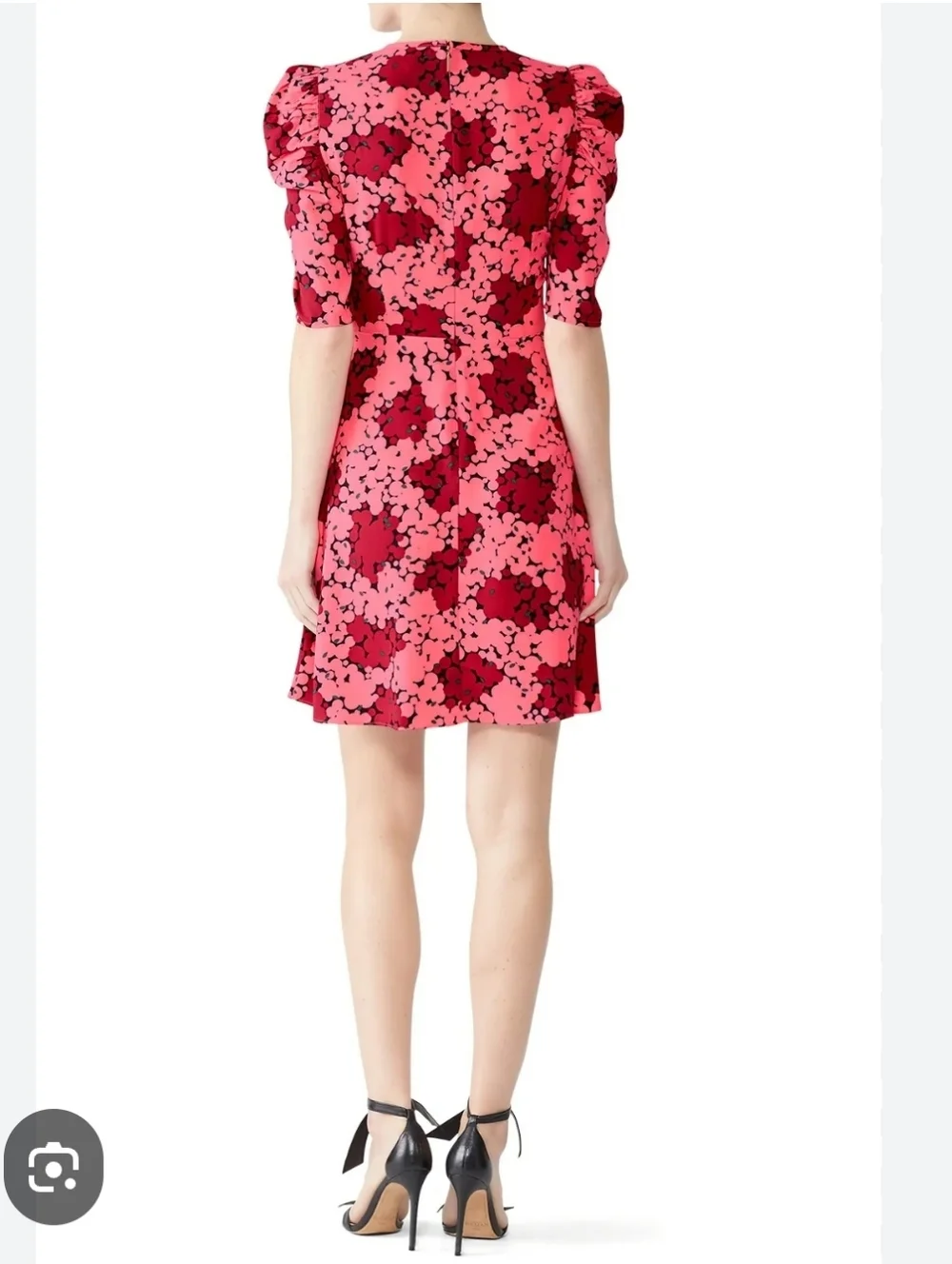 KATE SPADE NEW YORK NWOT WOMENS PINK BUBBLEN DOT SMOCKED FRONT TIE DRESS SIZE 12